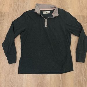 The Normal Brand Dark Green Zip Up Sweater